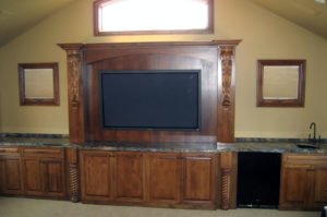 Granite Entertainment Center with Wetbar