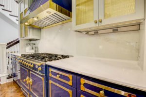 Calcutta Nuvo Ceasarstone Quartz Kitchen Perimeter with Eased Reversed Ogee Edge