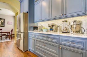 3cm Carrera Marble Perimeter with Full Backsplash