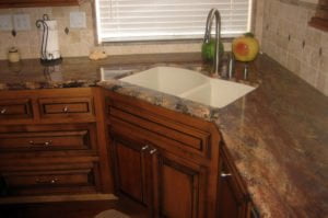Granite Kitchen with Corner Undermount Sink