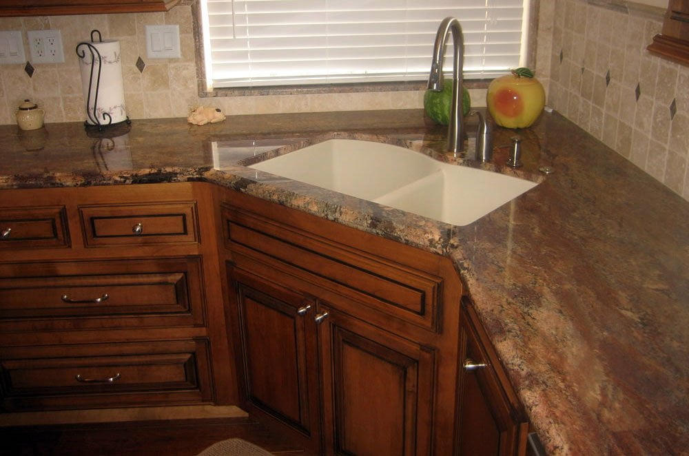 Granite Kitchen with Corner Undermount Sink