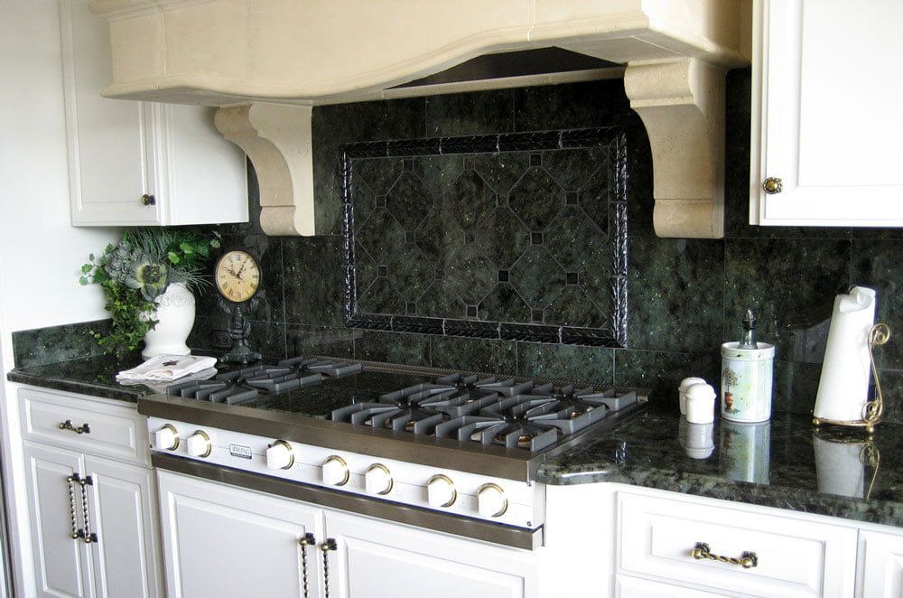 Labrador Azul Granite Kitchen with Ogee Bullnose Edge