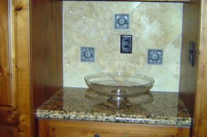 Granite Kitchen Counter Nook with Ogee Bullnose