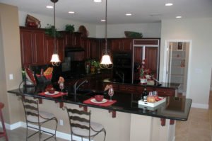 Absolute Black Granite Kitchen with Full Bullnose Edge