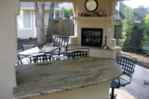 Granite Outdoor Peninsula and Fireplace Hearth