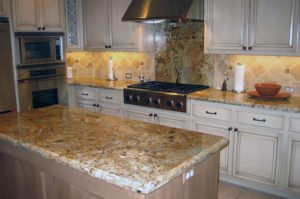 Granite Full Backsplash Behind Range