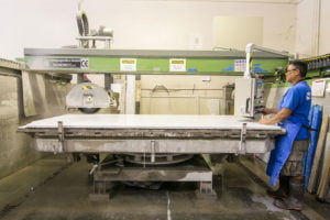 Stone Slab Layout & Cutting Process