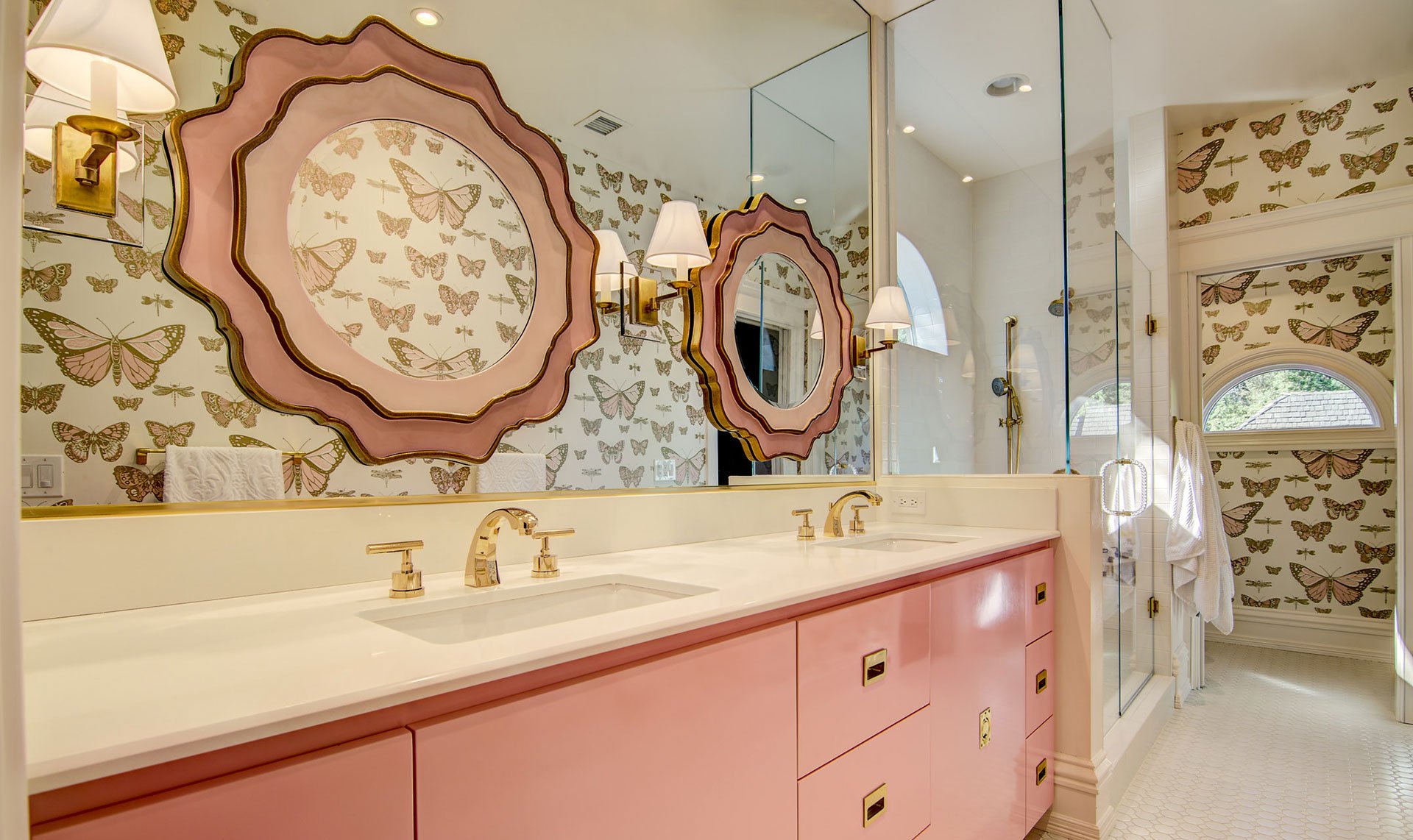 Caesarstone Quartz Double Vanity with Bevel Edge