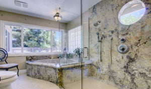 Granite Tub & Shower with Window Inserts