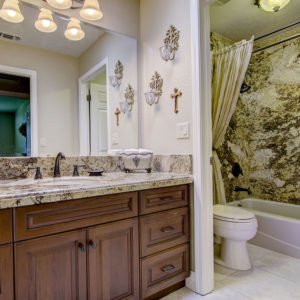 Amaretto Granite Vanity & Shower
