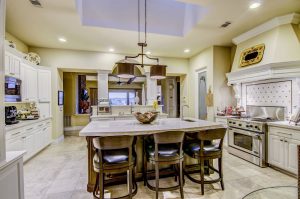 Taj Mahal Quartzite Kitchen with Double Eased Edge